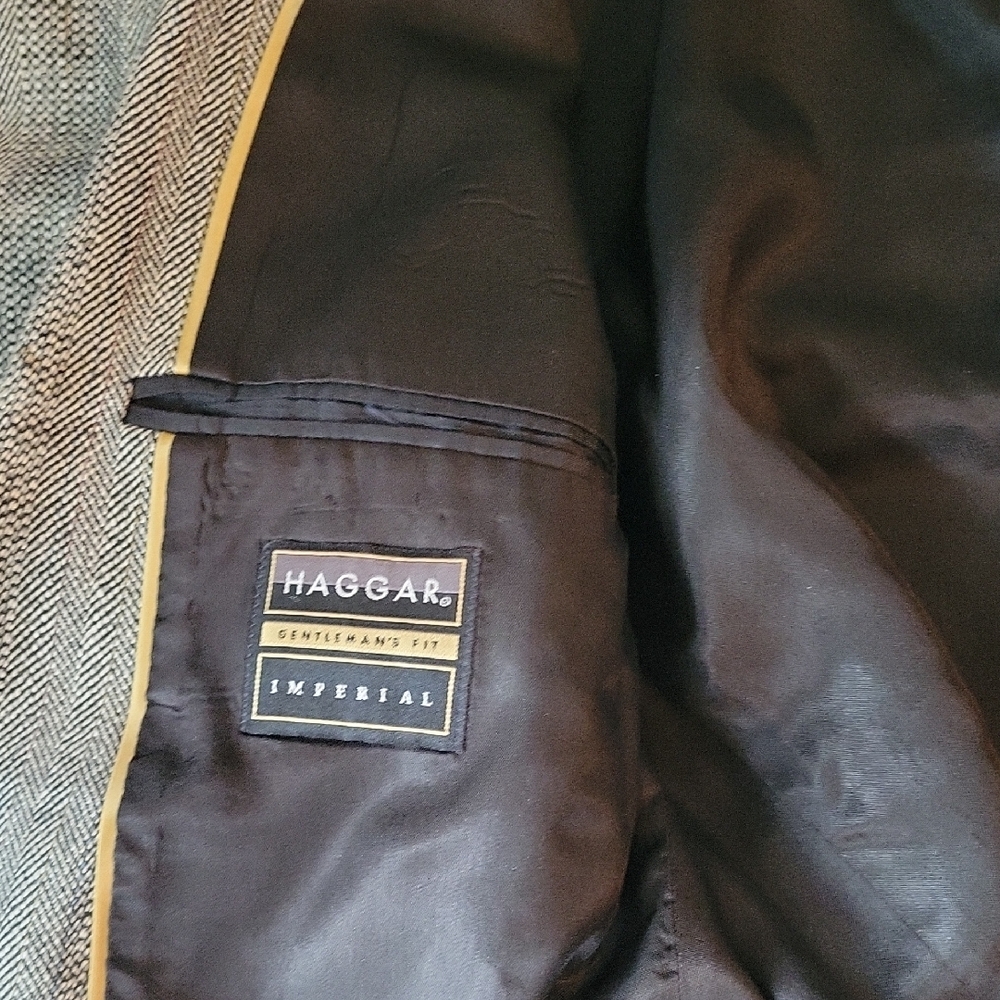 Vintage Haggar Imperial Gray Sport Coat Gentleman's Fit - Picture 8 of 9